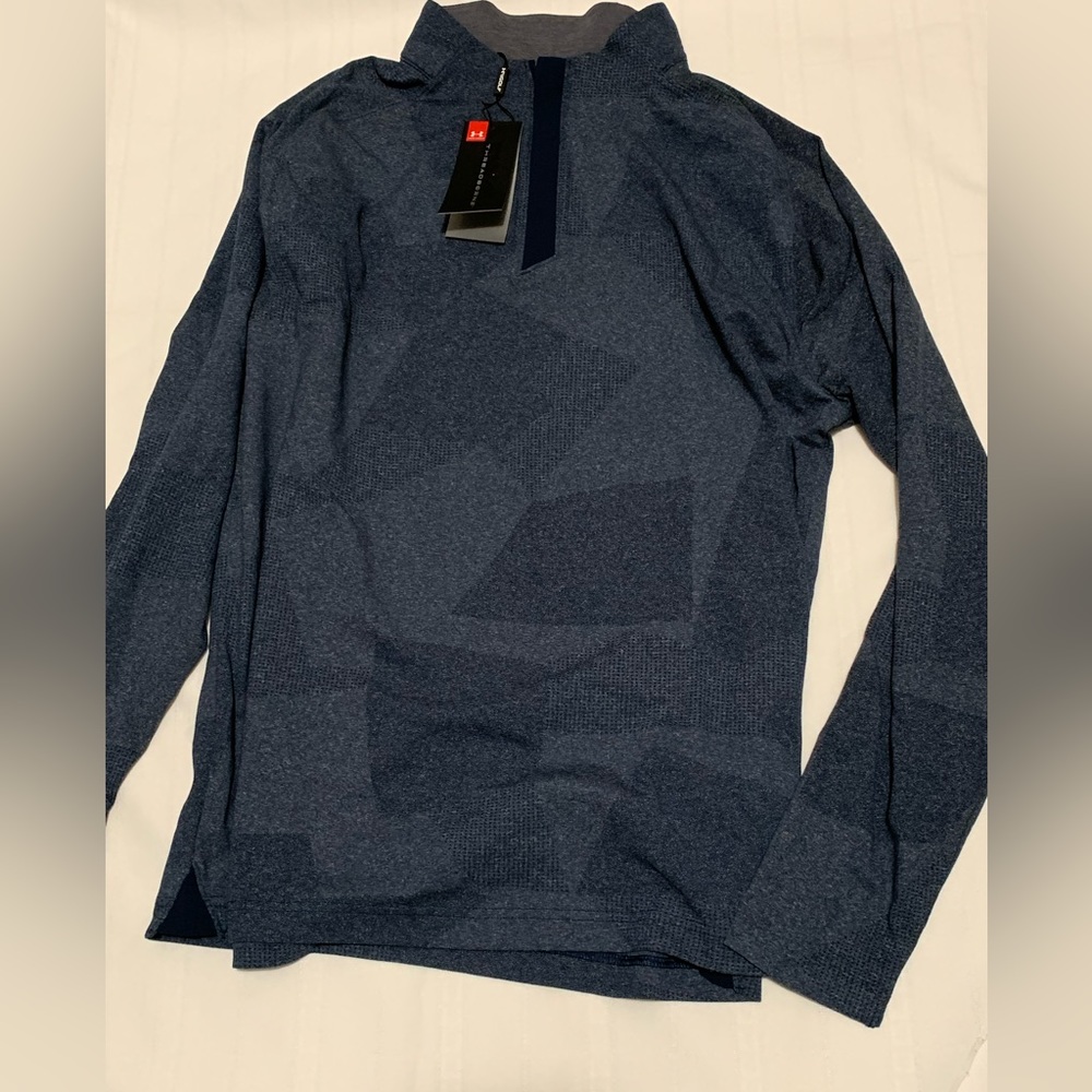 Under Armour Blue Long Sleeve Golf Shirt